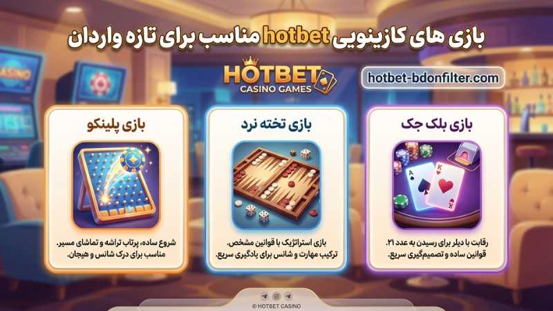 بازی های کازینویی hotbet که برای تازه واردان مناسب است 