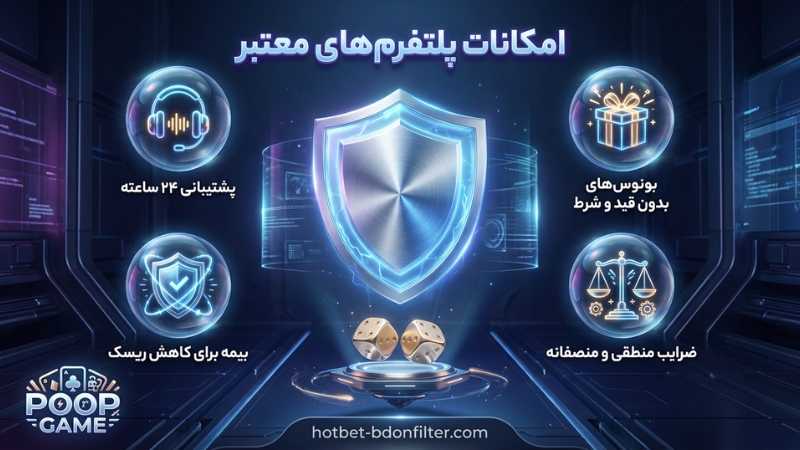 امکانات سایت های معتبر بازی پوپ