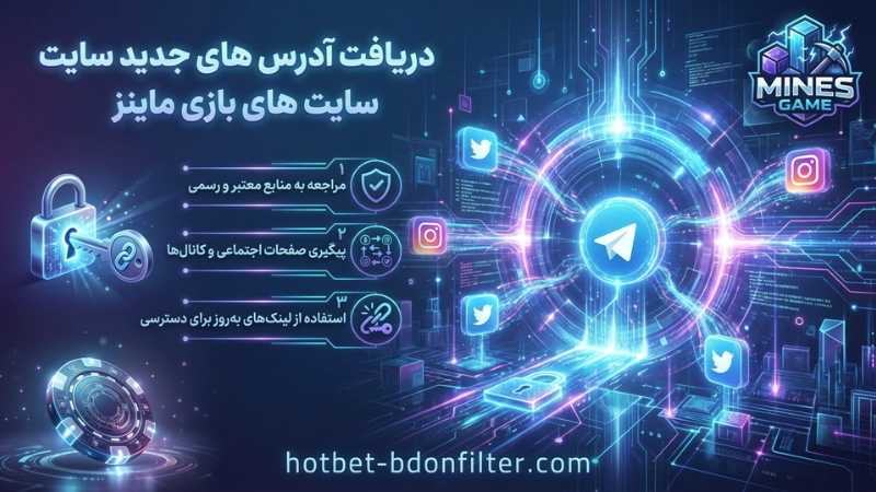 دریافت آدرس های جدید سایت های بازی ماینز